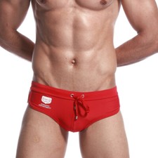 Men's Casual Solid Color Beach Pants Low Rise Stylish Quick Dry Swim Trunks
