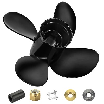 4 Blades Boat Propeller 10.3 x 13 for Mercury Outboard Engine 30-60HP 13 spline
