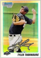 TYLER THORNBURG 2010 Bowman Draft Picks & Prospects REFRACTOR Chrome ROOKIE Card