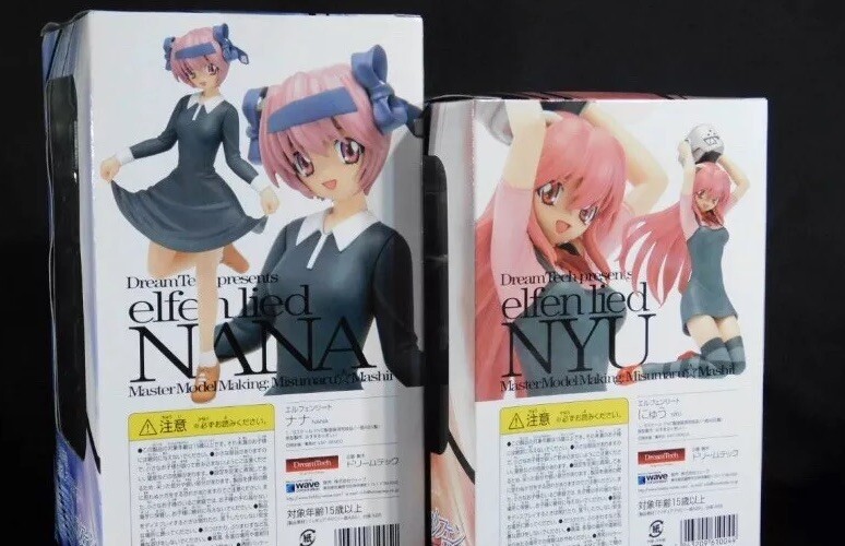 Elfen Lied 2007 Bulk Set Wave NYU NANA Figure Doll Face DVD