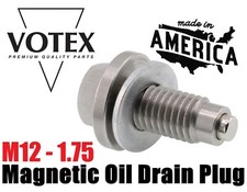 Stainless Engine Oil Drain Plug with Magnet fits Chevrolet/GMC 6.6 Duramax/Gas