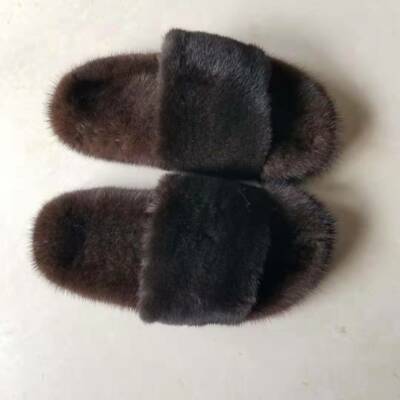 mink fur slides