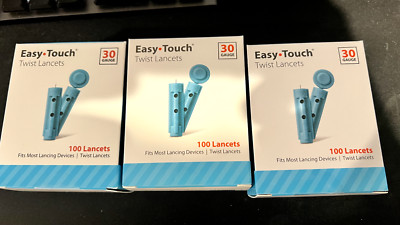 300 New Easy Touch 30 Gauge Twist Lancets - 3x100