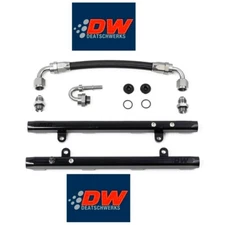 DW billet fuel rail kit with crossover line for 2011-23 Mustang GT 5.0 V8 Coyote