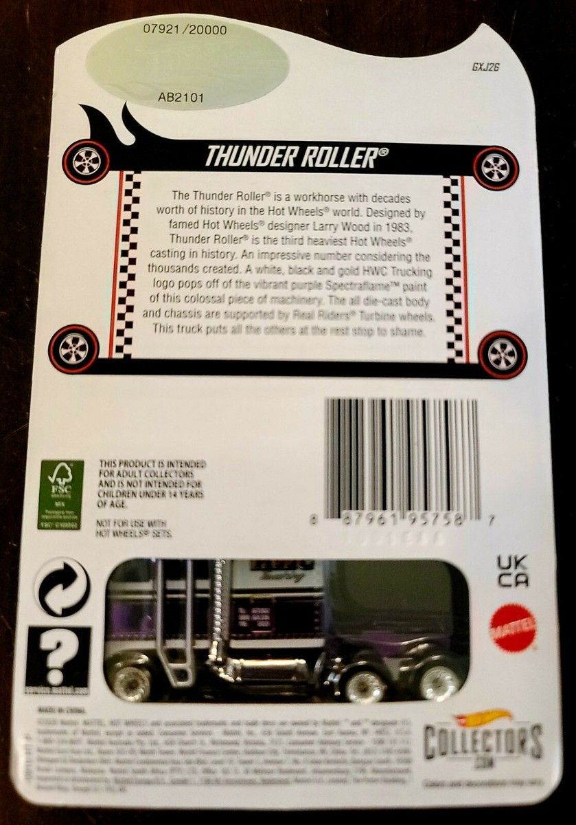 Hot Wheels 2021 RLC Thunder Roller Semi-Tractor Truck Purple 7921