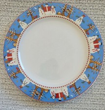 Debbie Mumm Sakura Chiristmas Snowman Dinner Plate 1998