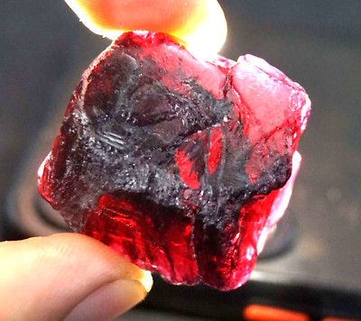 198.2 Ct Natural Red Painite Rough Unheated Burmese Facet GIE Certified Gemstone