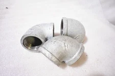 SMITH COOPER 34E 1014C GALVANIZED ELBOW 90 DEGREE #150 1-1/2" PIPE (LOT OF 5)