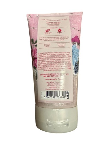 Scrub corpo esfoliante Bath & Body Works fiocchi di neve alla fragola 8 once nuovo - Foto 2 di 2