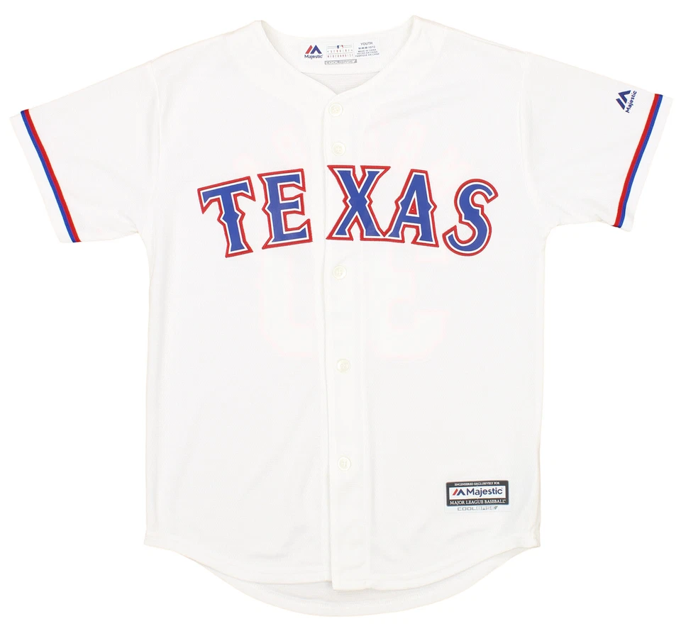 Camiseta deportiva Majestic MLB Youth Texas Rangers Nomar Mazara #30 Cool Base Home Foto 2 de 3