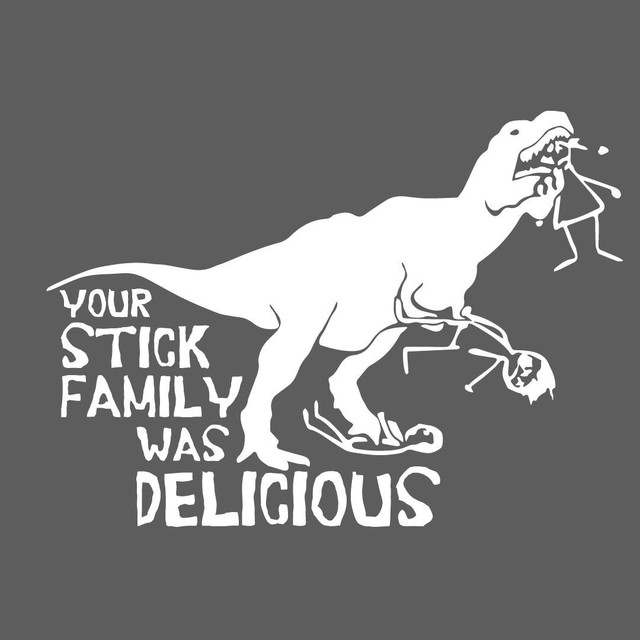 Velociraptor Dinosaur Decal Sticker JDM Funny Vinyl Car Window Bumper Truck 12