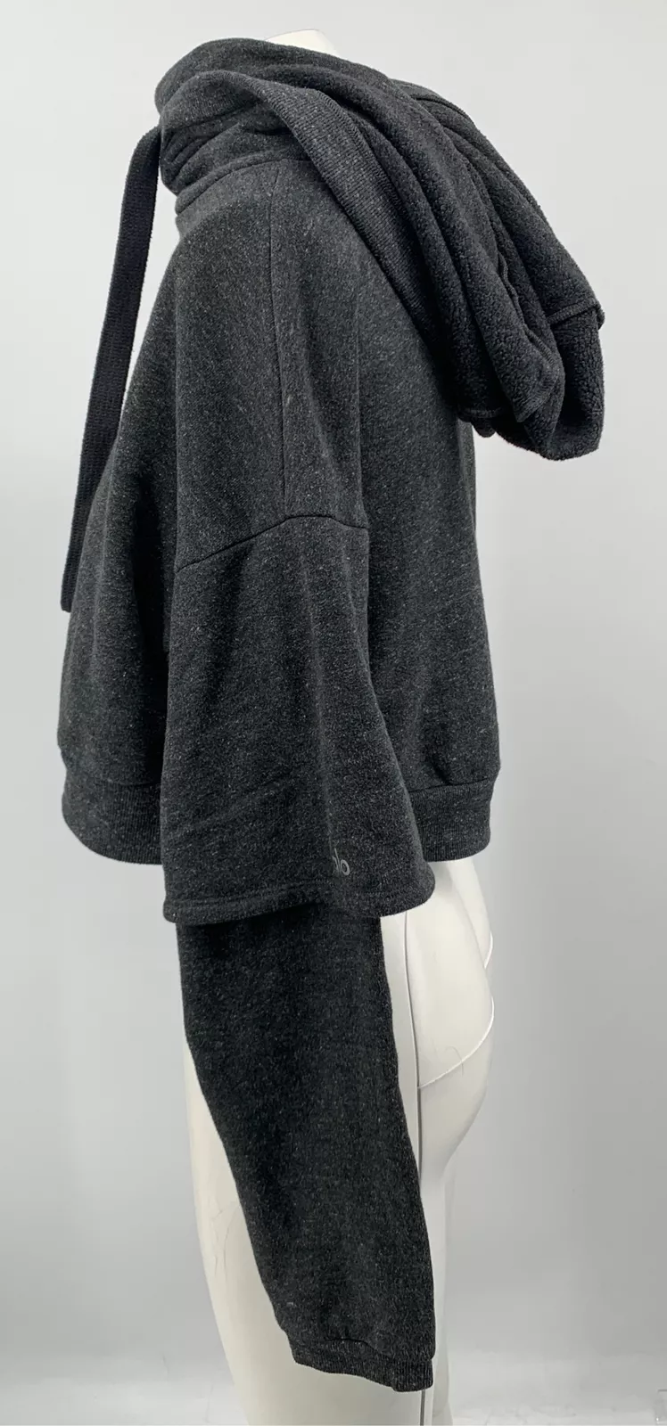 alo-yoga heathered eternall cropped hoodie
