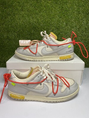 Nike Dunk Low Off-White 06 of 50 Size 11.5 Mens Grey Sneakers 2021 DM1602-110