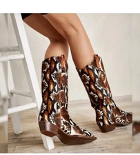 Free People x We The Free Montage Hair On Tall Fur Boots Ocelot $398 Sz 7