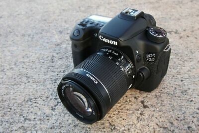 MINT Canon EOS 70D DSLR Camera with EF-S 18-55mm IS Lens (3 LENSES) | eBay