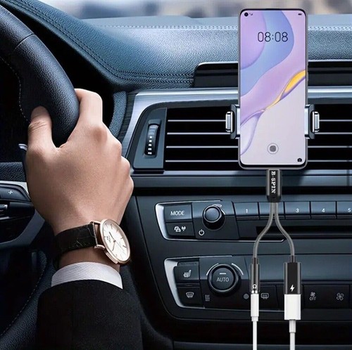 3.5mm Jack Audio Charging Splitter Headphone Earphone Adapter For iPhone 14 13 X - Picture 9 of 10