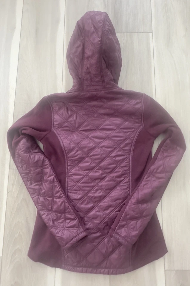 Chaqueta Athleta Vortex Primaloft acolchada polar con capucha rojo borgoña para mujer-XS Foto 3 de 4
