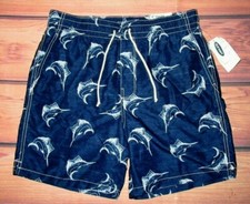 MENS OLD NAVY SWORD FISH BLUE DRAWSTRING LINED SWIM BOARD SHORTS SIZE XXL