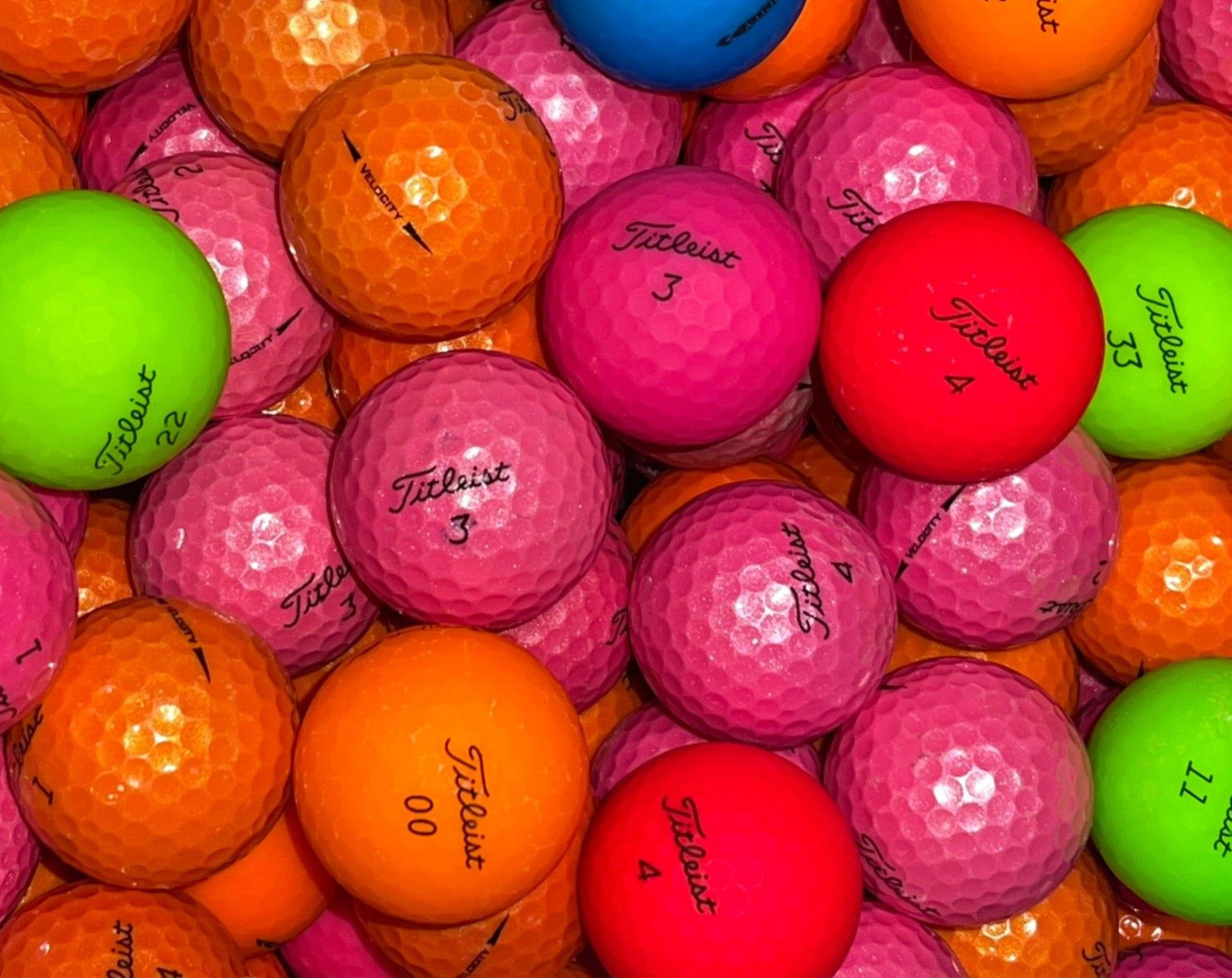 36 Color Titleist Velocity Trufeel Assorted Mix Used Golf Balls 3A Value AAA