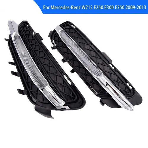 2x Right&Left For Mercedes Benz W212 E350 Bumper Set Fog Light Lamp Grille& Trim - Picture 2 of 6