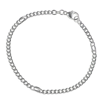 Ladies Curb Bracelet Genuine Silver 925 Sterling 21cm Biker Bracelet Mens