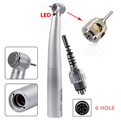 Dental Fiber Optic LED Turbine Handpiece Fit KAV MULTIFLEX LUX 6 H Coupler OR