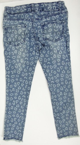 Cat & Jack Girls Blue Denim Animal Print Jeans Jeggings Ultimate Stretch Size 7 - Picture 2 of 4
