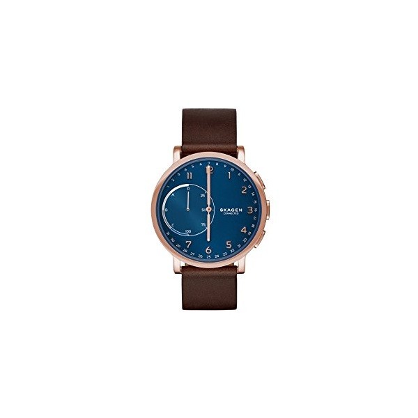 skagen connected hybrid smartwatch with leather band