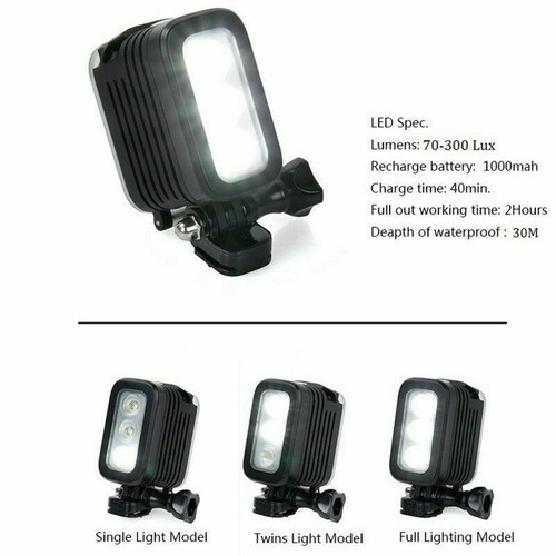 30M Waterproof Diving LED Light Flash Lamp For GoPro Hero 10/9/8/7/6/5 Sport Cam - Picture 12 of 14