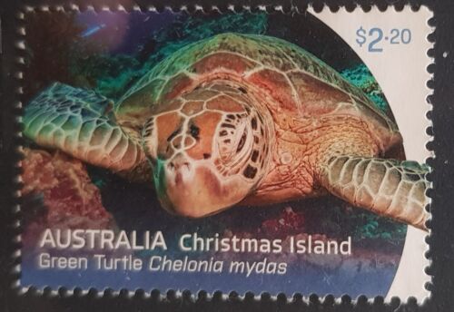 Australia 2021 Christmas Island green turtle $2.20 sheet stamp fine used