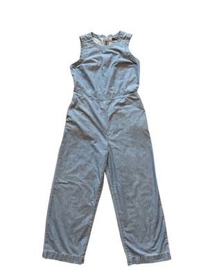 ABLE Women s Light Blue Denim Wide Leg Jumpsuit Size L