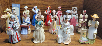 Mrs. PFE Albee President Club AVON Awards MINI 3'' Porcelain Figurines Lot of 16