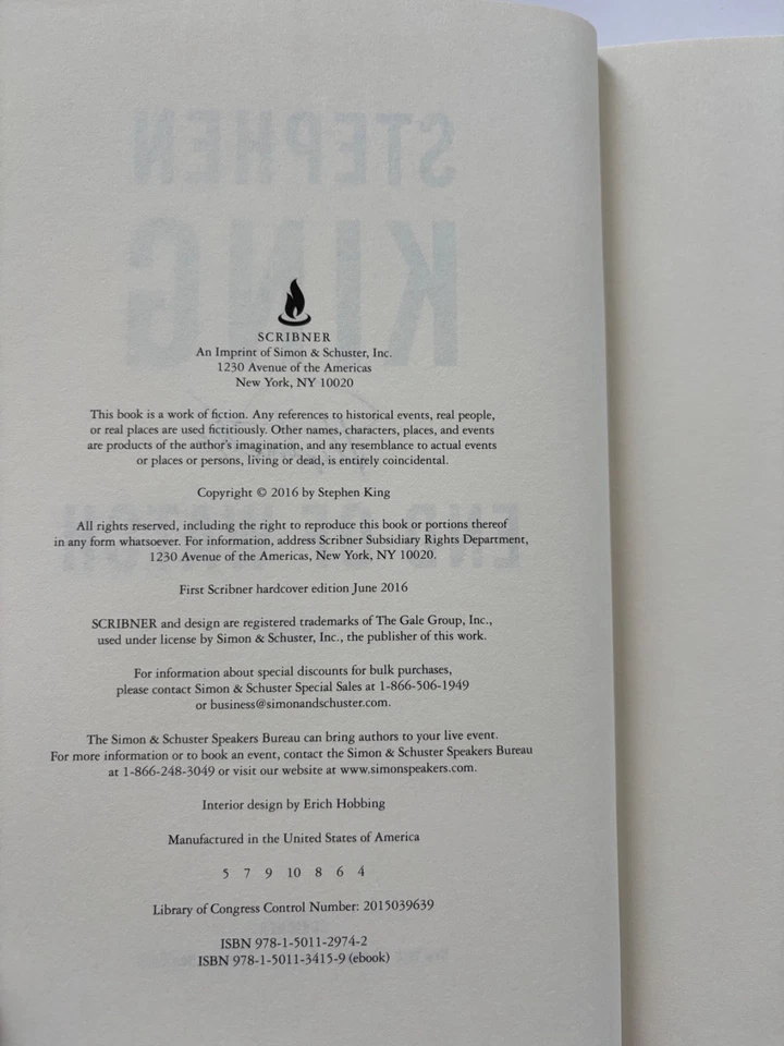 Stephen King Signed End of Watch 1st Edition Hardcover HC Book Autographed JSA Foto 3 de 4