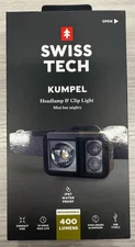 Brand New Swiss Tech Kumpel Headlamp & Clip Light Water Proof 400 Lumens On Sale