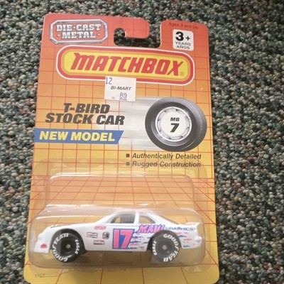 Matchbox MB 7 T-Bird Stock Car Ford White 1:64 Diecast Matchbox Motors Unopened