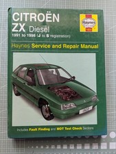 Citroen ZX (Diesel) 1991-1998 Haynes Workshop Manual