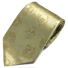 Hugo Boss Tie Green Floral Flowers Quiet Luxury Sophisticated Elegance ITALY