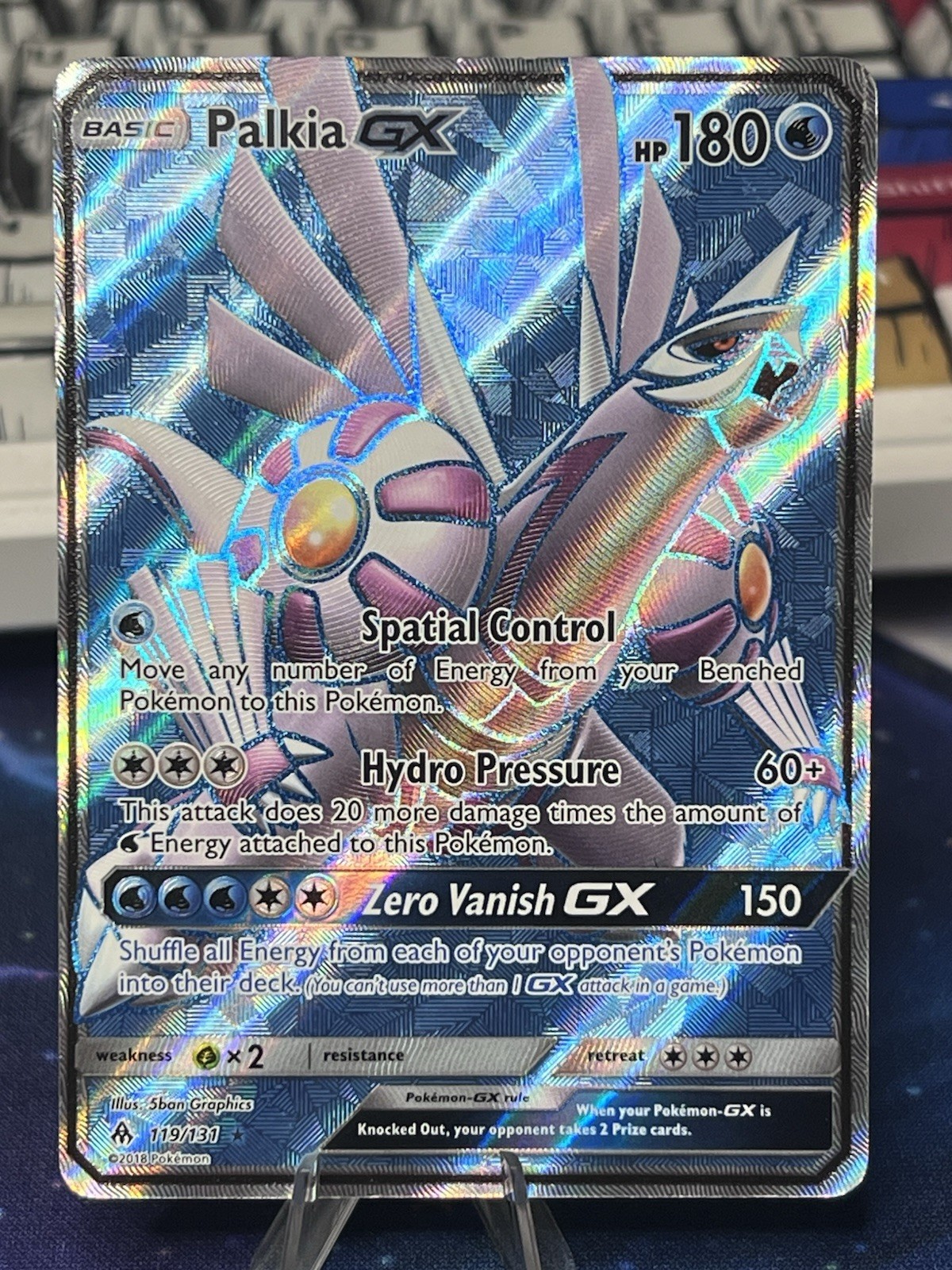 Palkia GX 119/131 Rare Ultra Pokemon Card LP+