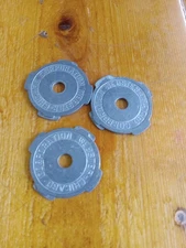 Lot of 3 Vintage Webster Corporation Chicago Metal 45 RPM Record Adapter Insert