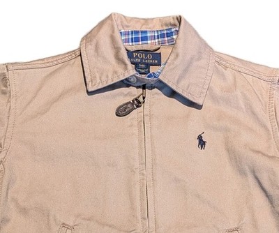 Polo Ralph Lauren Harrington Khaki Cotton Zip Up Bomber Jacket