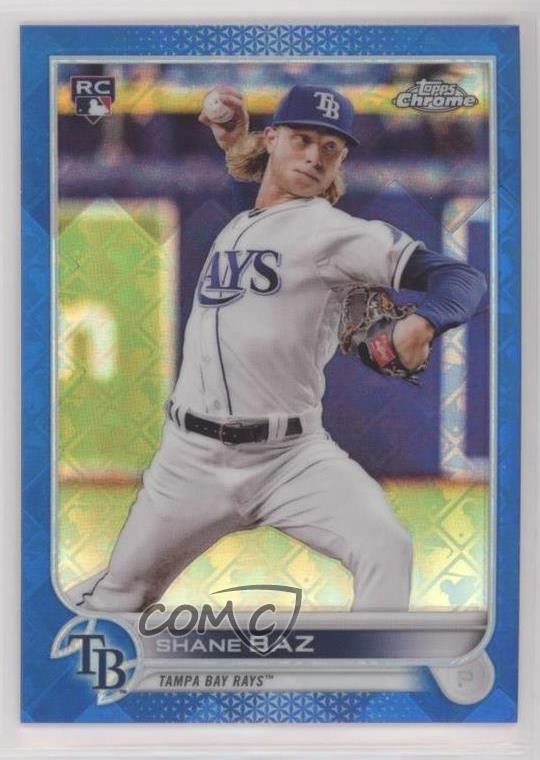 2022 Topps Chrome Logofractor Edition Blue Refractor 108/150 Shane Baz #8 09wc