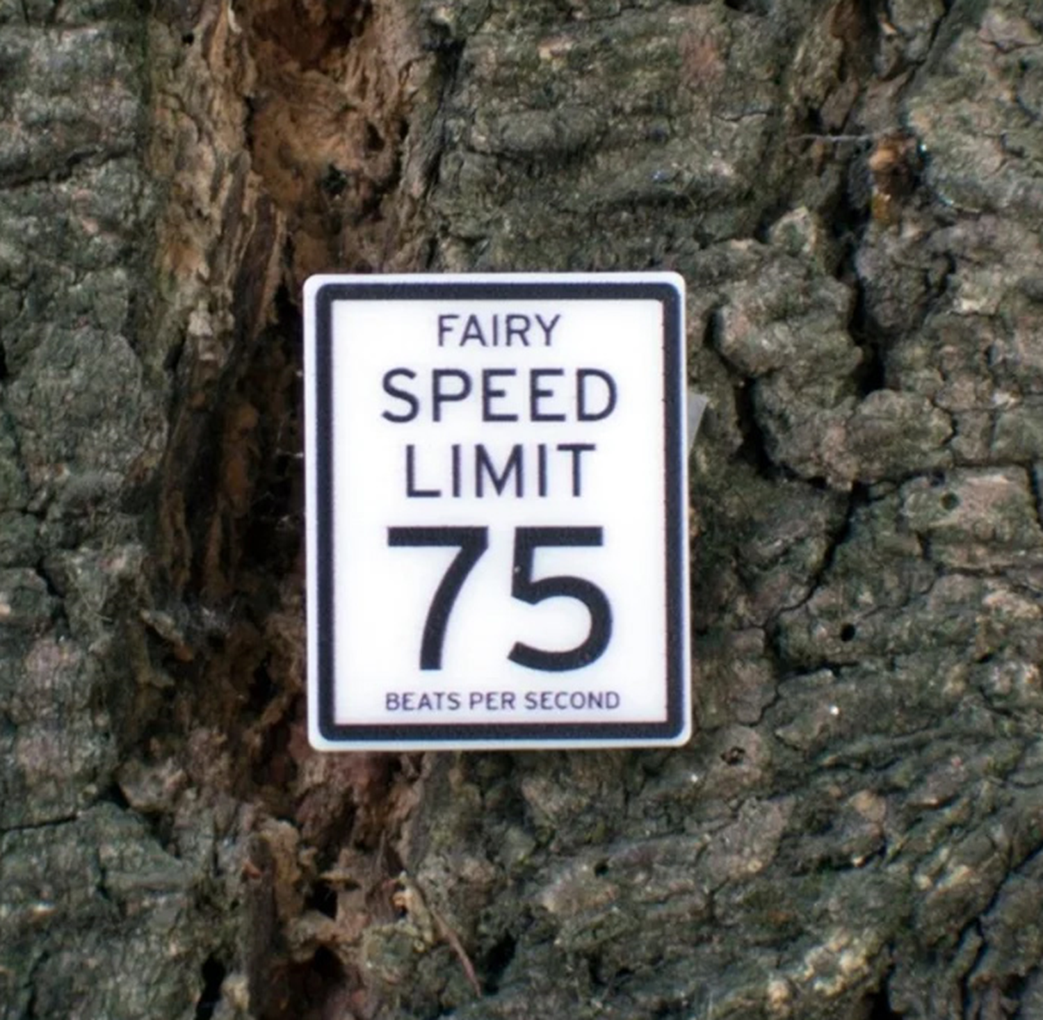 Dolls House Fairy Speed Limit Sign 75 Beats Per Second Pixie Road Sign 1:12