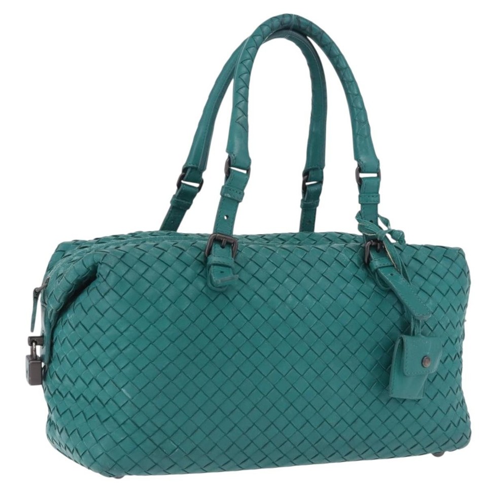 BOTTEGA VENETA INTRECCIATO Hand Bag Leather Green 173398 Auth 199486V