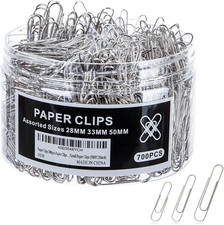 700Pcs Paper Clips Assorted Sizes Large | Assorted 3 Sizes Sturdy