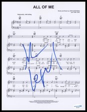 John Legend "Love in the Future" AUTOGRAPH Signed 'All of Me' Sheet Music B ACOA