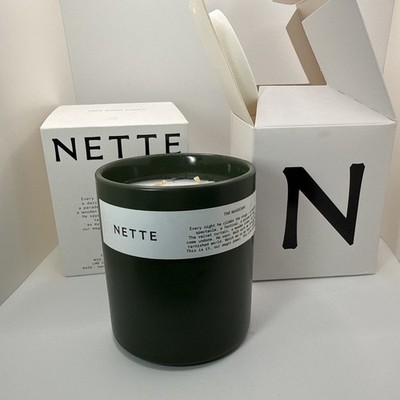 NETTE The Magician 11 oz Luxury Scented Candle Double Wick w/ Box Green Jar