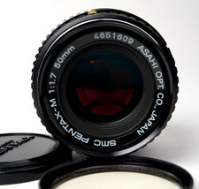 Pentax A Camera Lenses 50mm Focal f/1.7 Maximum Aperture for sale