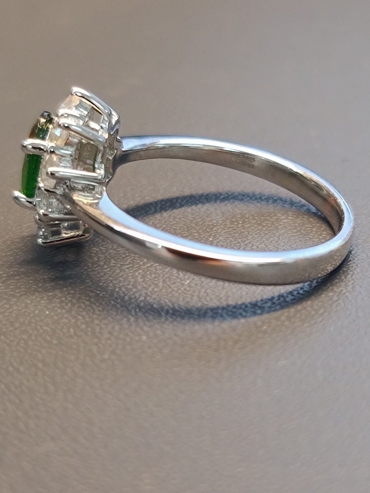 Sterling 925 Solid Silver AAA ICED Green Gemstone… - image 11