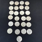 Lot 25each 40% Silver 1966-1969 Kennedy Half Dollar Coins BU / Unc
