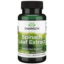 Swanson Spinach Leaf Extract 60 Count Herbal Supplement for Maximum Wellness